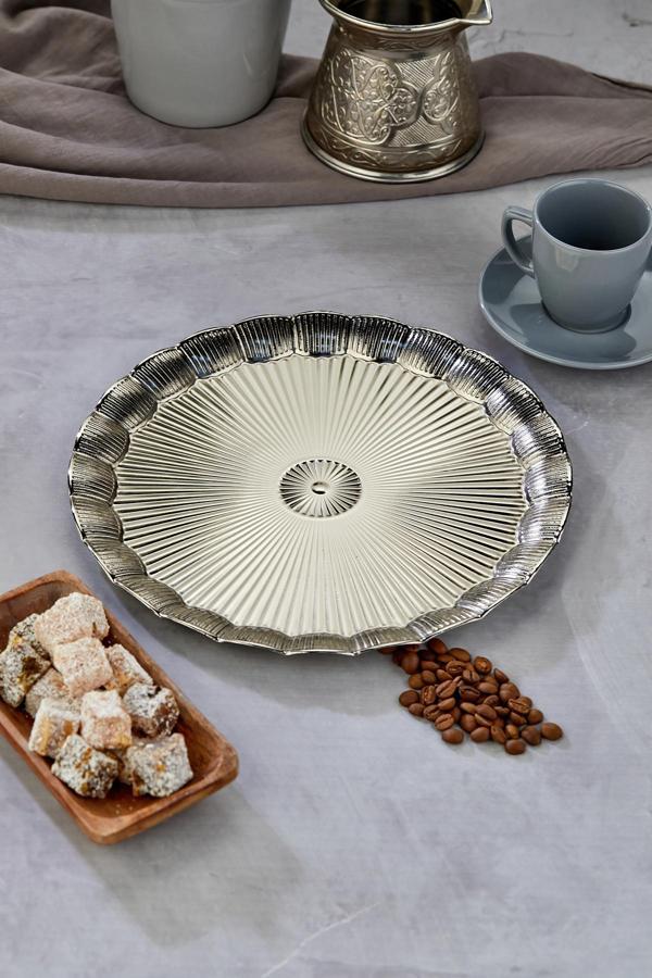 Cooker 25 Cm Yuvarlak Tepsi – Parlak Yüzeyli Sunum Tepsisi - Image 1