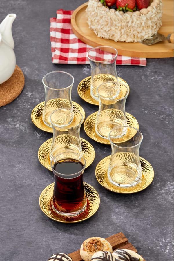 Cooker 6'Lı Metal Çay Tabağı - Image 1