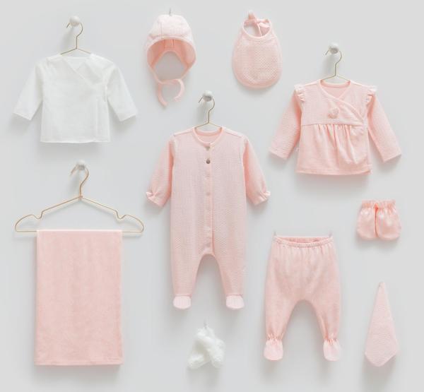 TINY LACE 10LU HASTANE ÇIKIŞI - CARAMELL  - ZK1911 - Pembe - 0 - 3 Ay - ZK1911-Pembe-0 - 3 Ay Pembe - Image 1