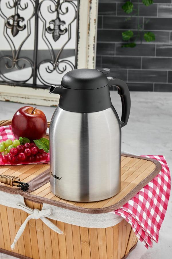 Cooker 2 Litre Çift Kat Paslanmaz Çelik Termos ( Piknik Kamp Outdoor Ofis Otel Kafe Okul ) - Image 1