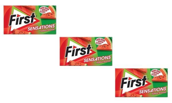 First Sensations Karpuz Aromalı Şekersiz Tatlandırıcılı Sakız 3'lü Paket - Image 1