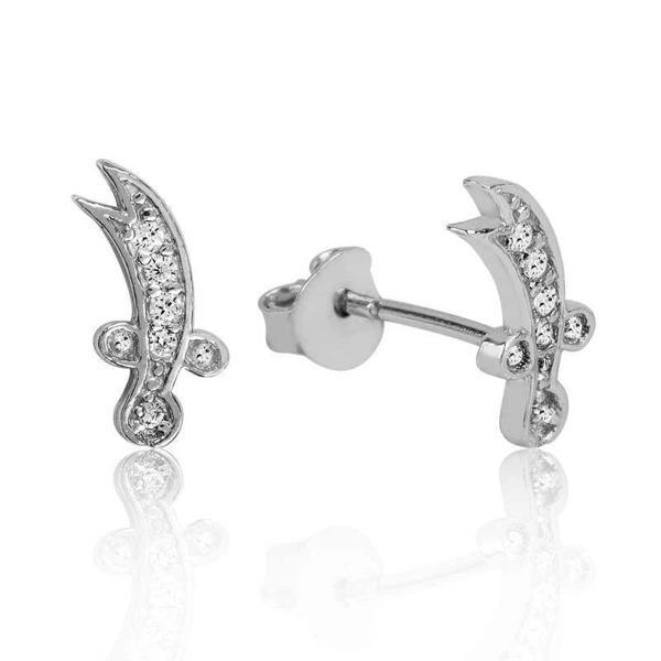 Supertrend Gümüş Zülfikar Kılıcı Çivili Küpe - Image 1