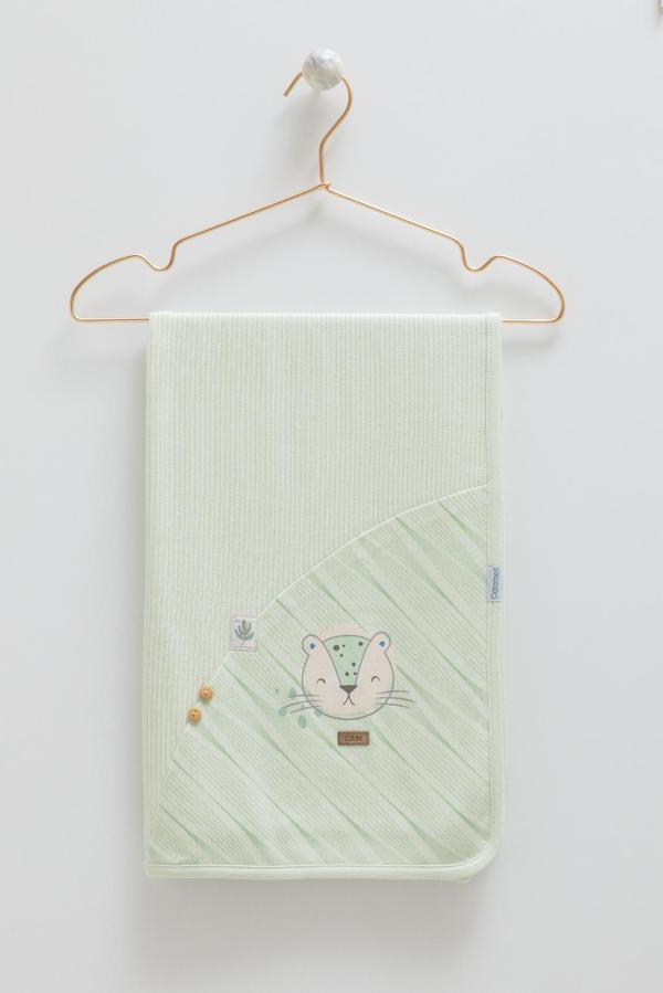 GOOD BABY ÇİFT TARAFLI BATTANİYE - 85X90 - CARAMELL  - BTE1838 - Yeşil - 0 - 12 Ay - BTE1838-Yeşil-0 - 12 Ay Yeşil - Image 1