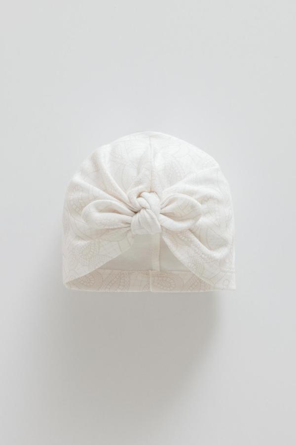 TINY LACE FİYONKLU BONE - CARAMELL  - SPK1892 - Ekru - 9 - 12 Ay - SPK1892-Ekru-9 - 12 Ay Ekru - Image 1