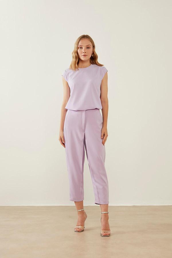 Mizalle Ay Kollu Lila Bluz - Image 1