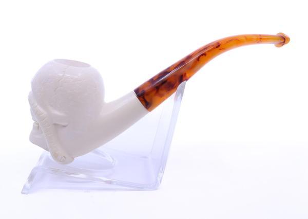 Lületaşı Pipo Doğal Lületaşı El Yapımı Özel Kutulu - Zombi İşlemeli - Image 1