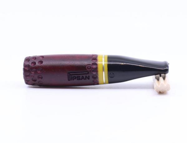 Pipsan Toscanello  Backwoods Ağızlık İşlemeli Gövde Vişne - Sarı Şeritli - Image 1