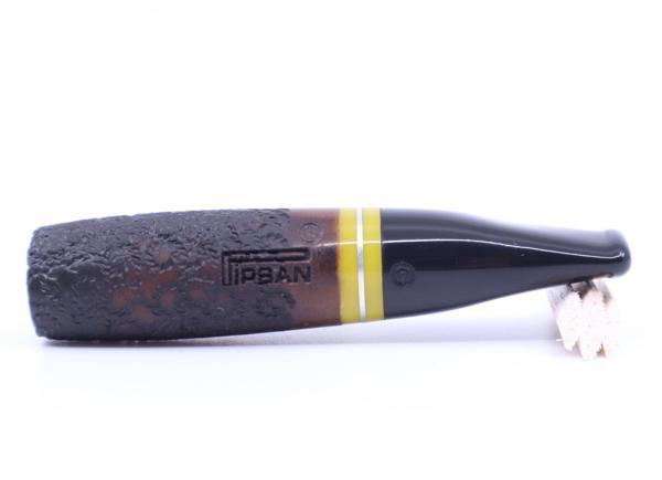 Pipsan Toscanello  Backwoods İnce İşleme Ağızlık Kahverengi - Sarı Şeritli - Image 1