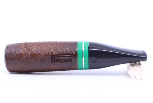 Pipsan Toscanello Backwoods Çizgi İşlemeli Ağızlık Kahverengi - Yeşil Şeritli - Image 1