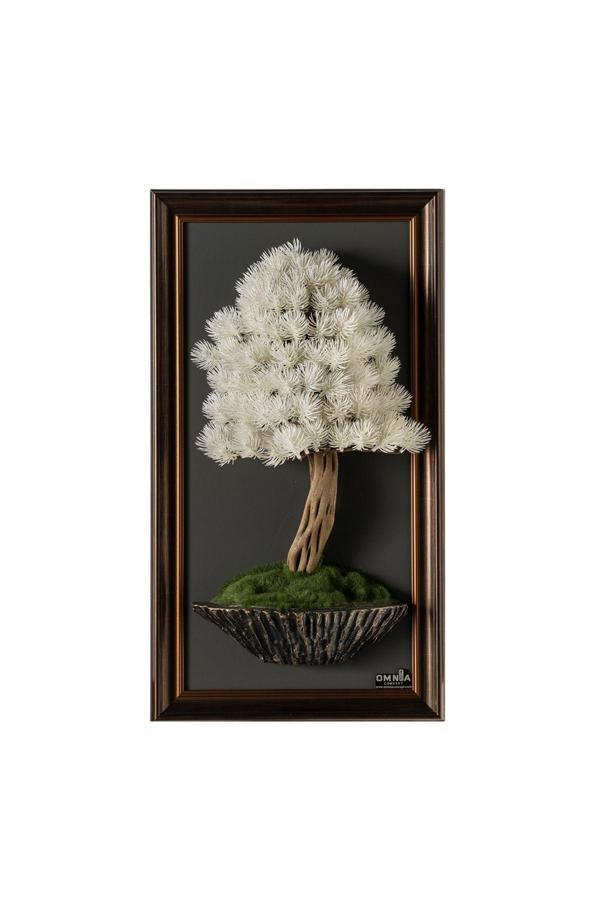 Omnia Concept Bonsai Tablaeu -3-3A - Mdf Plaka Üzerinde Çerçeveli 3 Boyutlu Yapay Ağaç Tablosu 33X60 Cm - Image 1