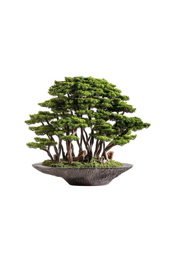 Omnia Concept Kursa Bonsai Garden - Iç Ve Dış Mekan Kullanımına Uygun Premium Kalitede Yapay Ağaç 130X120 Cm - Image 1