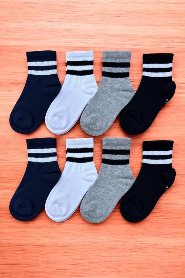 8 Çift Burun Dikişsiz Çemberli Tenis Çocuk Soket - Image 1