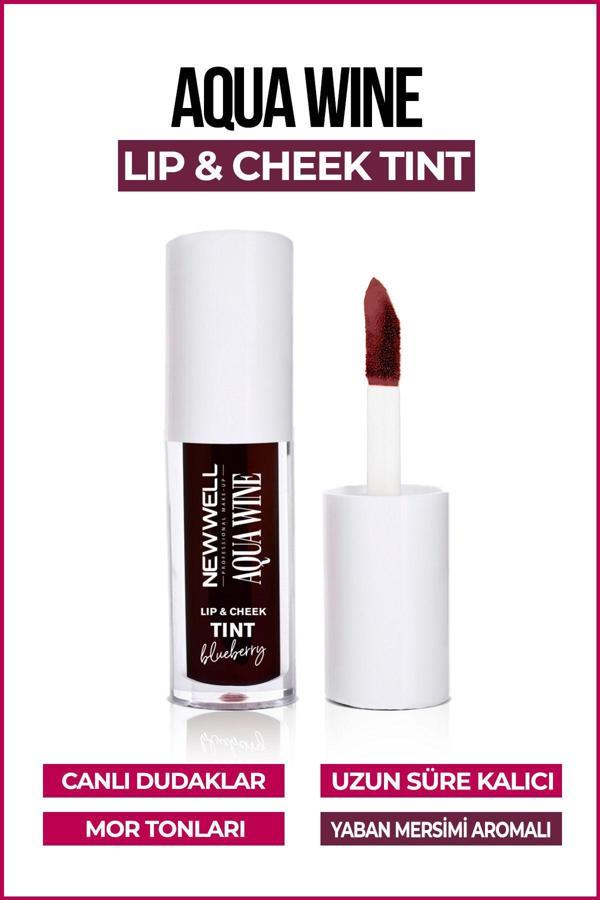 Aqua Wine Lip & Cheek Tint Yaban Mersini Aromalı 6 ML - Image 1