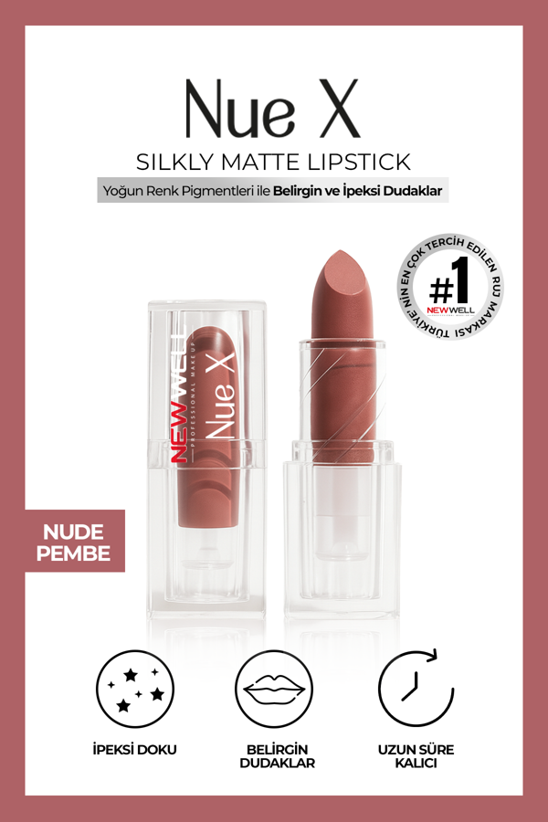 Nue X Silkly Matte Lipstick Nude Pembe 01 - Image 1