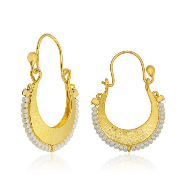 BlackCraft ​925 Ayar Gümüş Beyaz Taşlı Bohem Küpe (BC-505A56) - Image 1