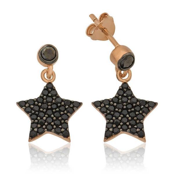 BlackCraft 925 Ayar Gümüş Yıldız Küpe (BC-CFBF8F) - Image 1