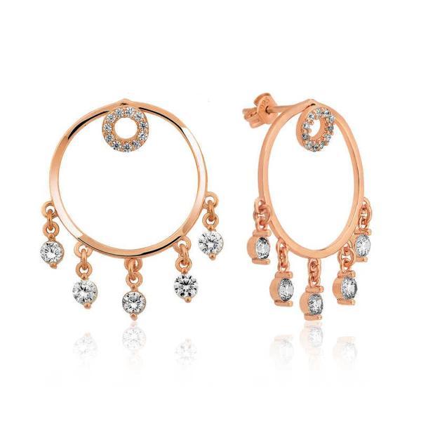 BlackCraft 925 Ayar Gümüş Halka Küpe (BC-775EEC) - Image 1