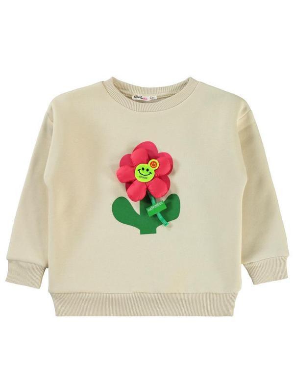 Civil Girls Mobil Papatya 2-5 Yaş Sweatshirt - Beyaz 3-4 Yaş - Image 1