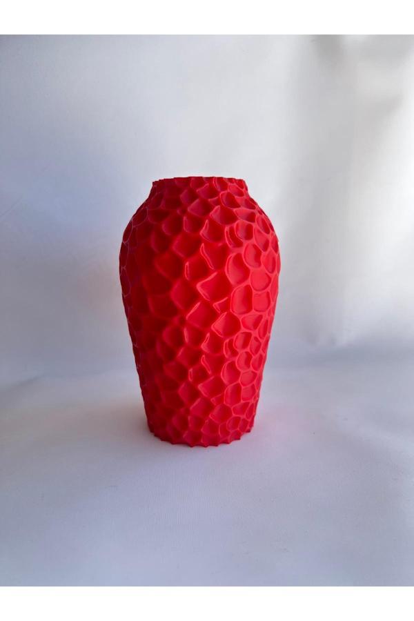 Fabriq 3D Taş Yaprak Desenli Vazo - Image 1