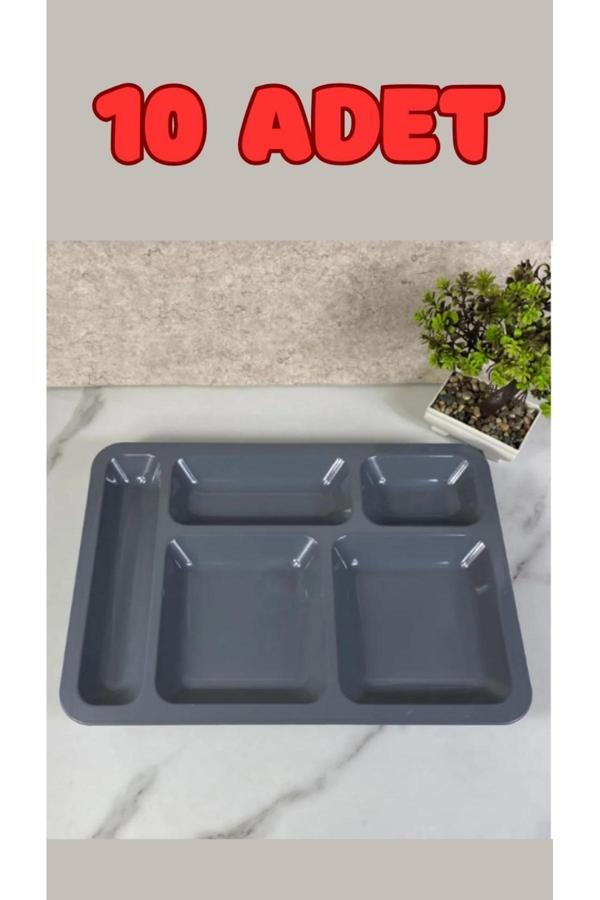 Ztm Home 10'Lu 5 Gözlü Tabldot Polikarbon Kırılmaz Ve Hafif (10 Adet) - Image 1