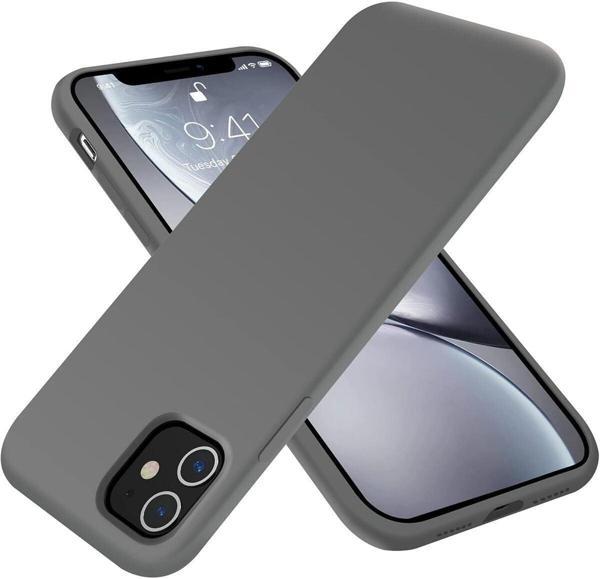iphone 11 Uyumlu Kadife İç Yüzeyli Yumuşak Silikon Yüksek Kalite Lansman Kılıf-Gri - Image 1