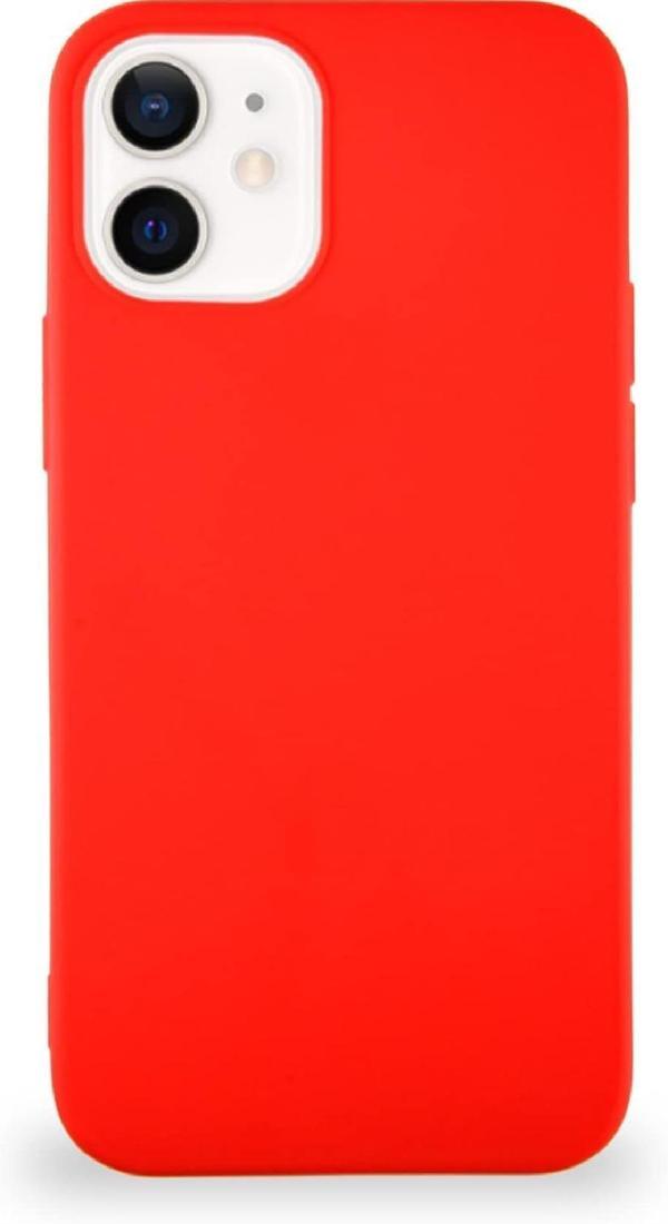  IPhone 12 Silikon Telefon Kılıfı, Kırmızı Renk, Koruyucu Kapak - Image 1