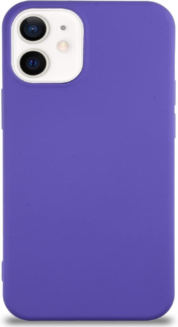 IPhone 12 Uyumlu Silikon Telefon Kılıfı, Mor Renk, Koruyucu Kapak - Image 1