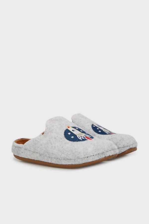 Twigy Tw Roket Keçe Ev Erkek Çocuk Terlik CC0902 GRİ - Image 1