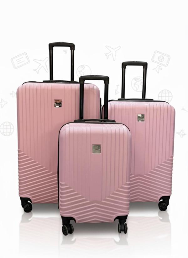 3'lü Kırılmaz Silikon Valiz Seti – Şifreli, Sessiz Tekerlek, Çelik Çekçek (Büyük-Orta-Kabin) - Image 1