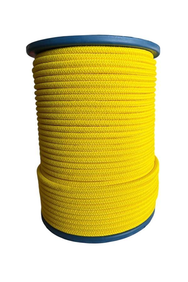 Halatçı Marin Sarı - 18 Mm Renkli İskota Örgü Yüzen Halat 20 Metre - Image 1
