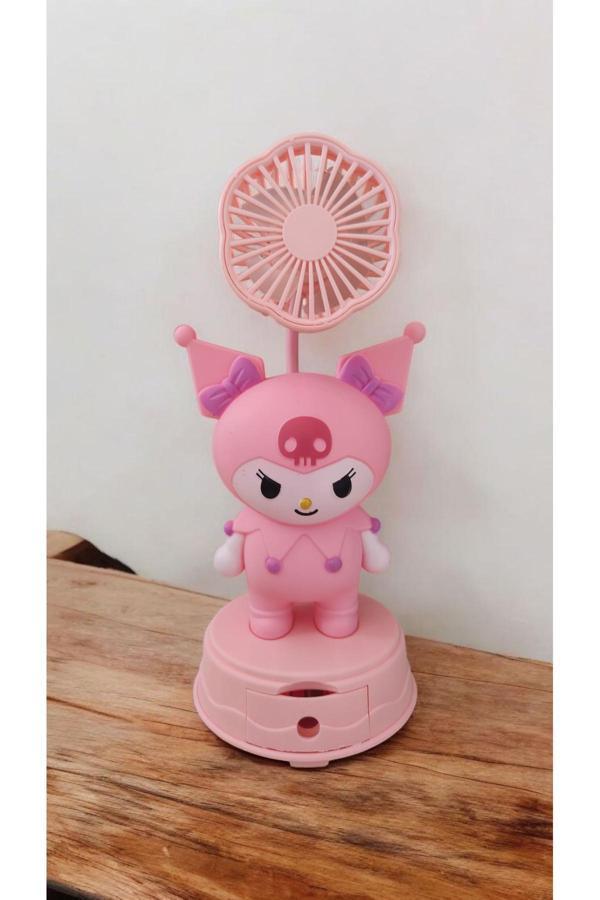 Daily Queen Kuromi Şarjlı Masa Fanı 2 Kademeli Usb Şarjlı Çokd Da Tatlı - Image 1
