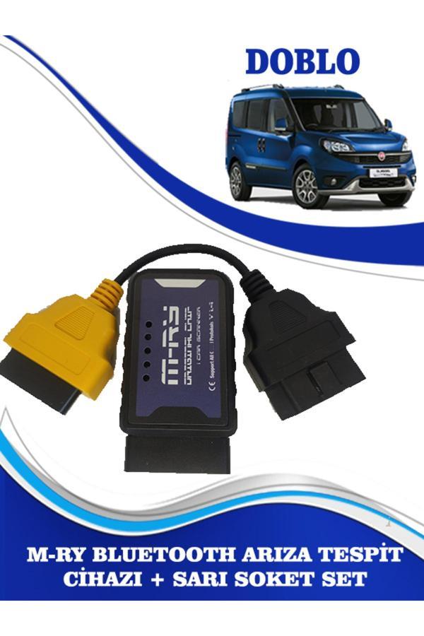 Mry Oto Aksesuar Fiat Doblo Fiorino Modeller İçin Uyumlu M-Ry Bluetoothlu Ariza Tespiit Cihazi + Sarı Servi Soketi - Image 1