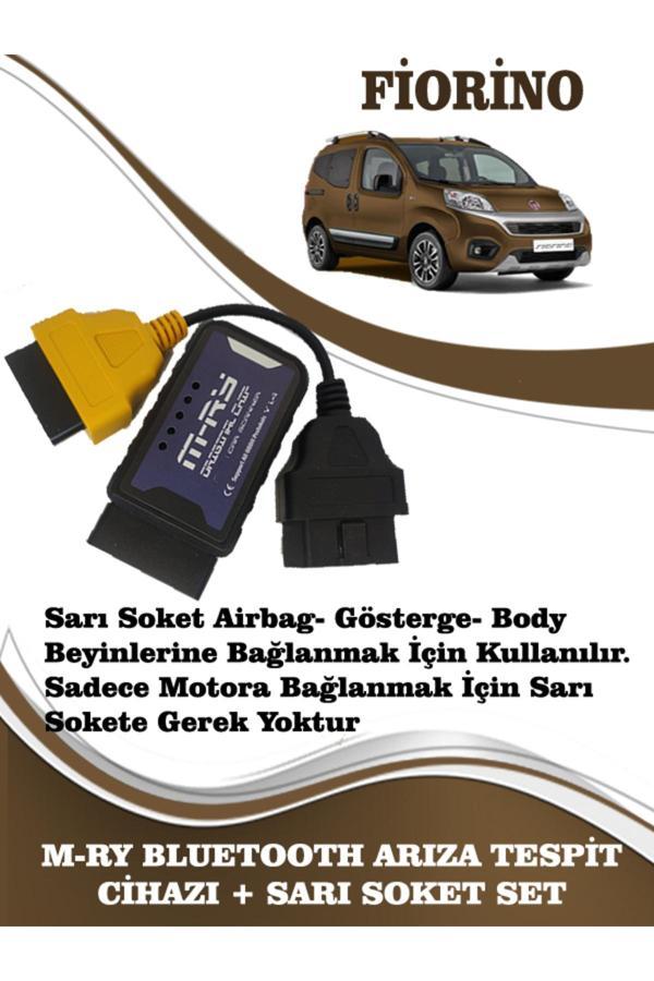 Mry Oto Aksesuar Fiat Fiorino Modeller İçin Uyumlu M-Ry Bluetoothlu Ariza Tespiit Cihazi + Sarı Servi Soketi - Image 1