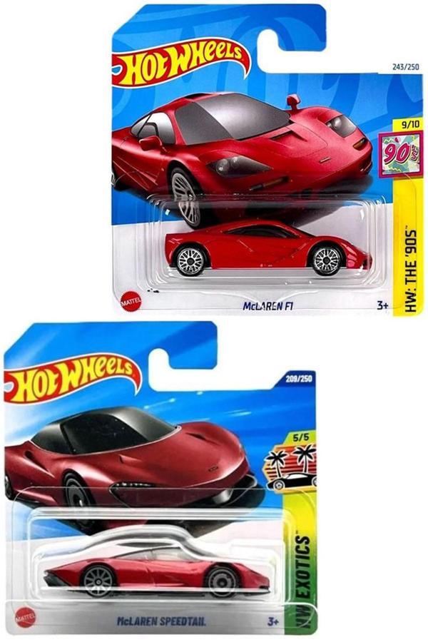 Hot Wheels McLaren Speedtail & Mclaren P1 (1/64) Kırmızı 2 Araç Set - Image 1