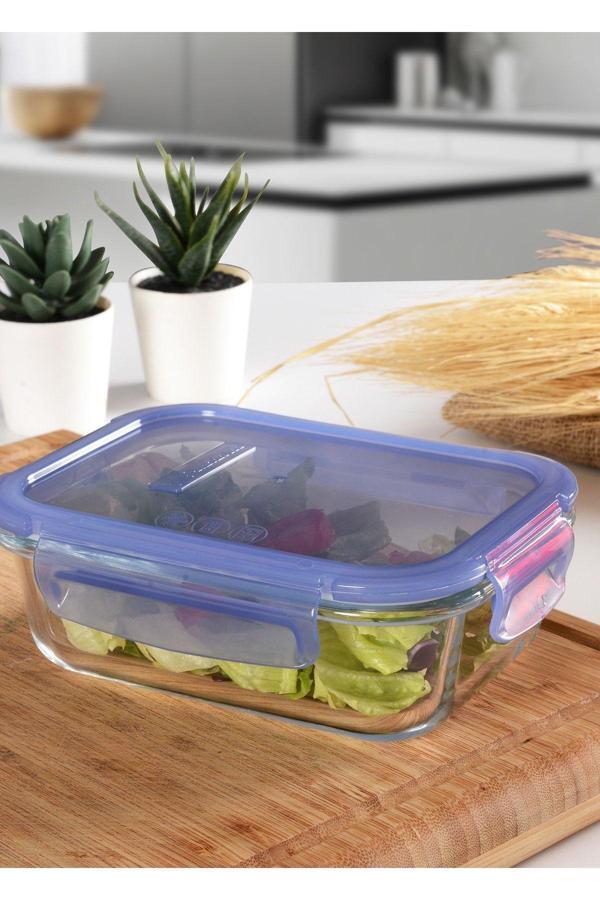 530176 Gri Kapaklı Kilitli Saklama Kabı 4 Adet - Image 1