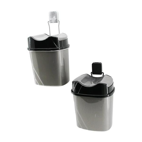 Metal Askılı Plastik Çöp Kovası Yapışkanlı Montaj - Image 1