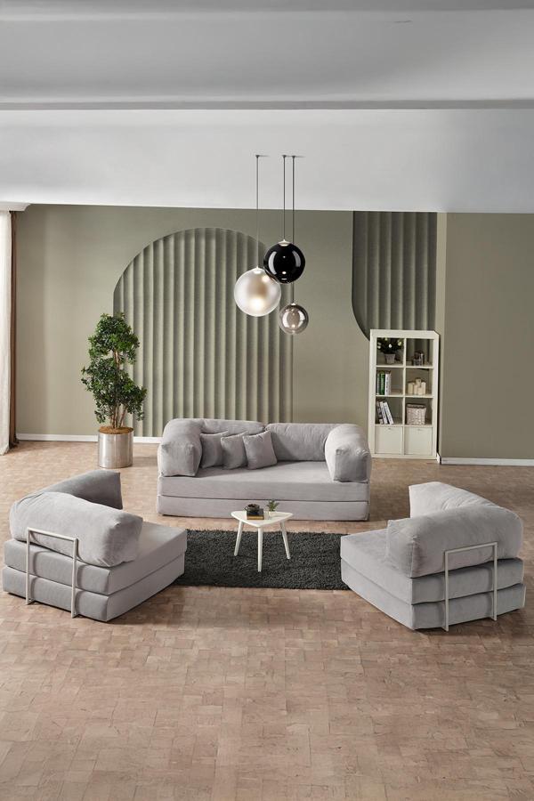 Evdemo Legom Avanos Aktivite Koltuğu Yatak Olabilen Çok Amaçlı Kanepe Koltuk Takımı Gri - Image 1