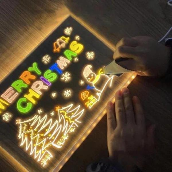 Led Aydınlatmalı Yazı Ve Çizim Tahtası - Büyük Boy 30x20 Cm - Image 1