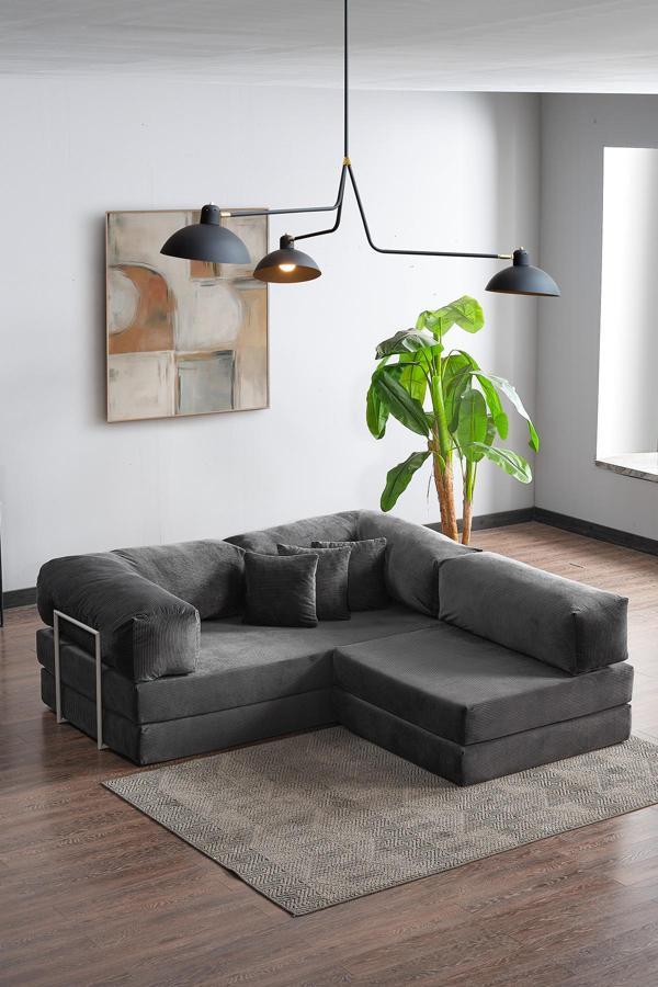 Evdemo Legom Sera Aktivite Koltuğu Yatak Olabilen Çok Amaçlı Kanepe Koltuk Takımı Antrasit - Image 1