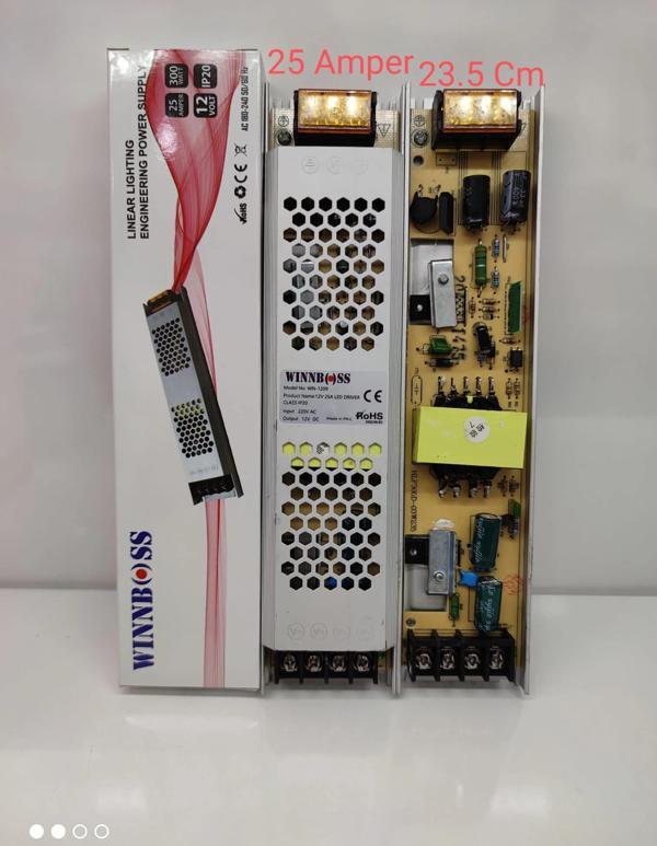 12v-25a-300w-ıp20 Ultra Slim Trafo - Image 1