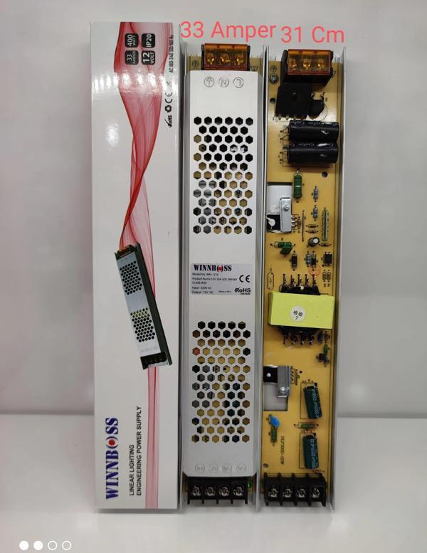 12v-33a-400w-ıp20 Ultra Slim Trafo - Image 1