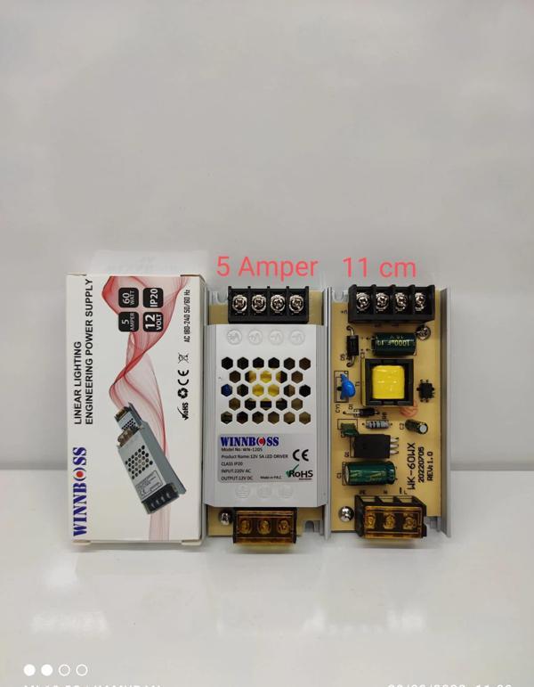 12v-5a-60w-ıp20 Ultra Slim Trafo - Image 1