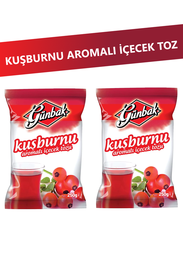 Günbak Kuşburnu Aromalı İçecek Tozu 250 gr x 2 Adet - Image 1