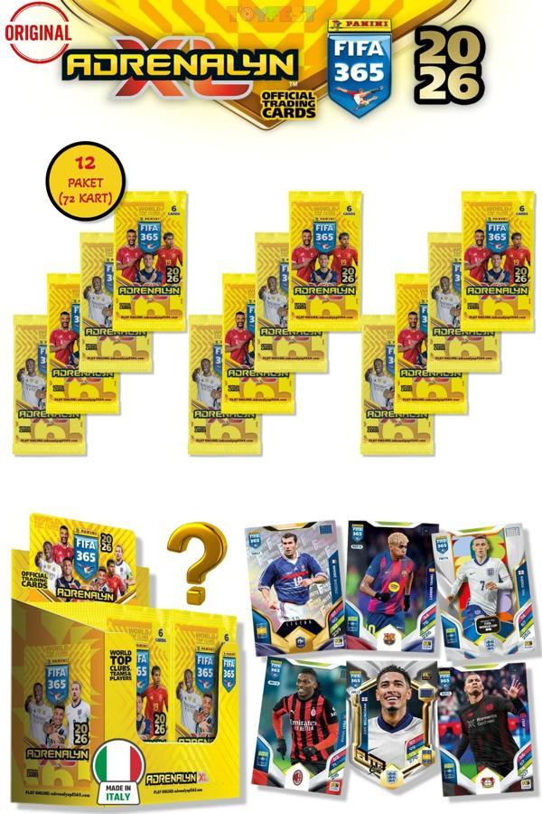 Panini Adrenalyn Fifa 365 - 2026 Official Trading Card Futbolcu Kartları - 12 PAKET (72 KART) - Image 1