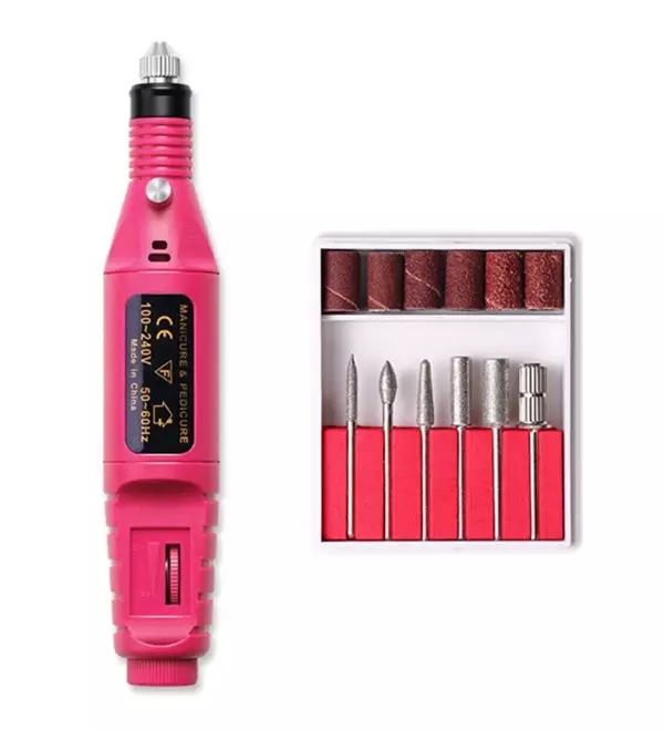 Elektrikli Manikür Pedikür Törpüsü Profesyonel Bakım Süsleme Elektrikli Tırnak Törpü Makinesi   - Image 1