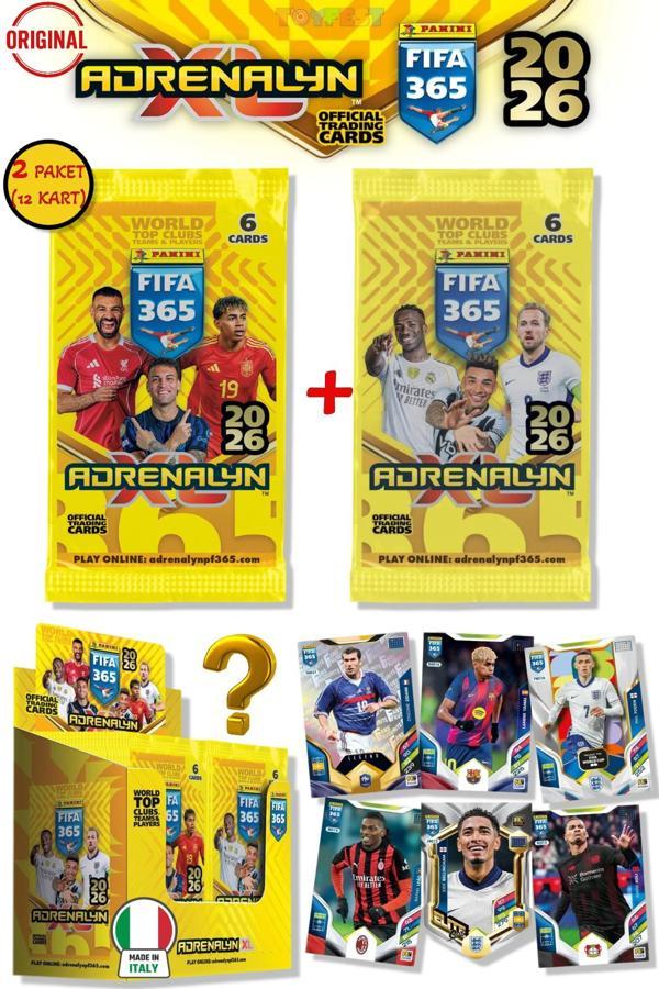 Panini Adrenalyn Fifa 365 - 2026 Official Trading Card Futbolcu Kartları - 2 PAKET (12 KART) - Image 1
