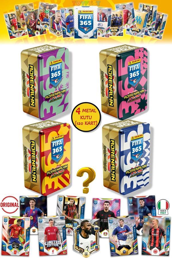 Panini Fifa 2026 Classic Metal Kutulu Futbolcu Kartları (4 Farklı Renkli Kutu Set Seçeneği 120 Kart) - Image 1