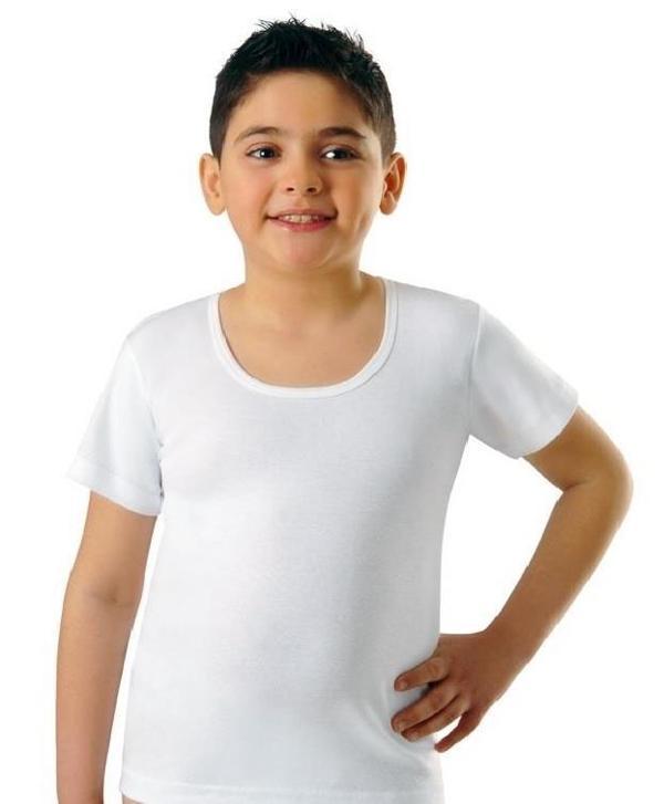 6 Adet Anıt Erkek Çocuk Ribana Bisiklet Yaka Fanila Atlet 4704 - Image 1