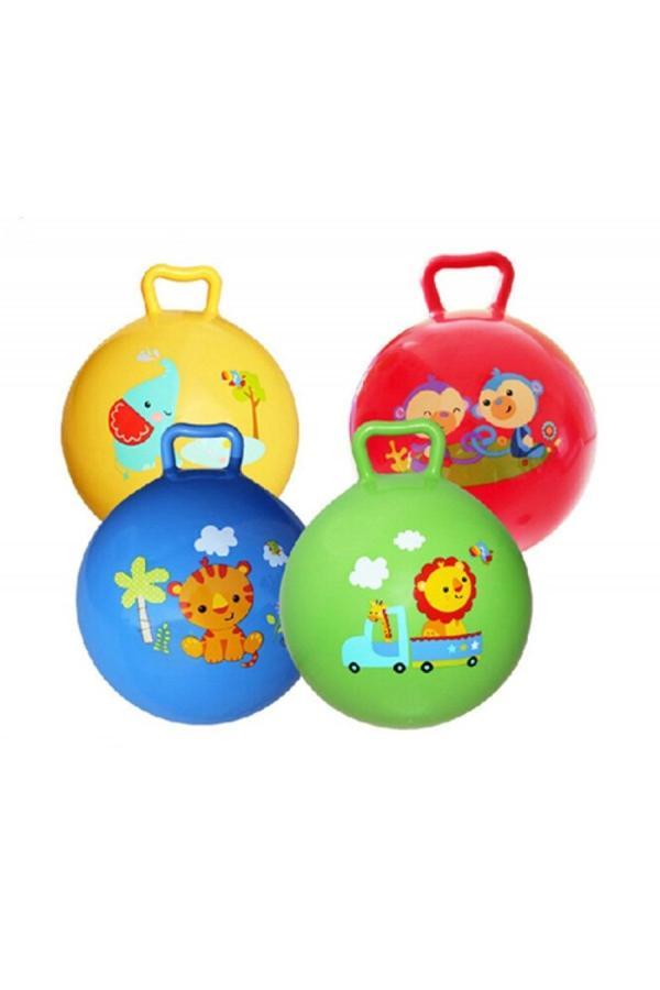 Çocuklar için Zıplama Topu - Tutmalı Zıp Zıp Plates Topu 50 cm 1 Adet - Image 1