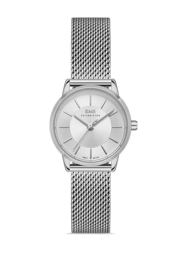 Rms Zeitmeister RMS.1.AG1475.01 Hasır Kordon Kristal Cam 5 ATM Suya Dayanıklı Metalik Renk Kadın Kol Saati - Image 1